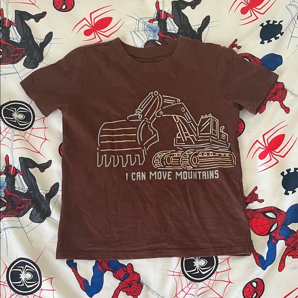 I Can Move Mountains Brown Kids Graphic Tee